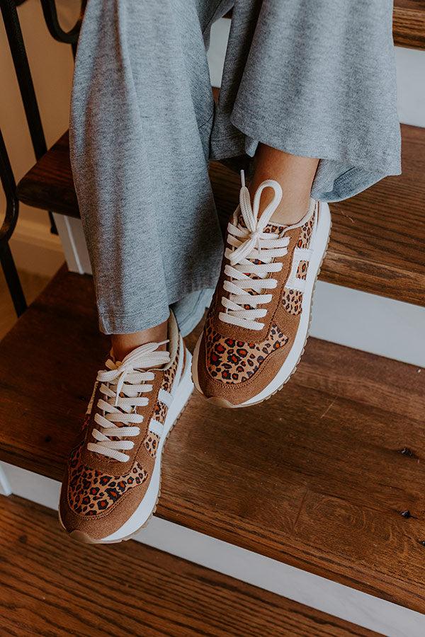 Impressions The Libby Faux Suede Sneaker In Leopard