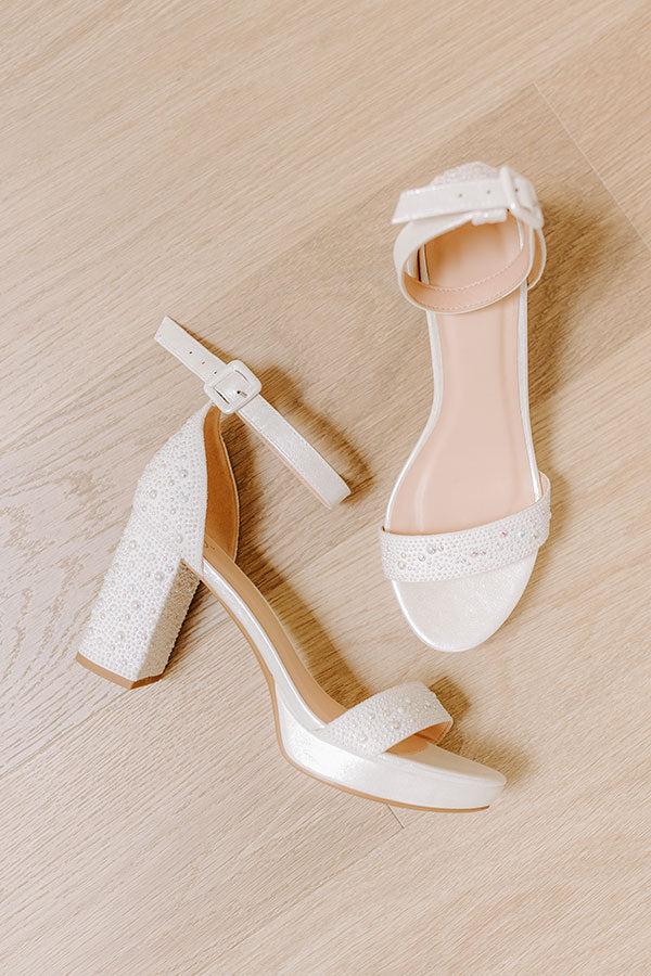Impressions The Lyla Pearl Embellished Heel In Ivory