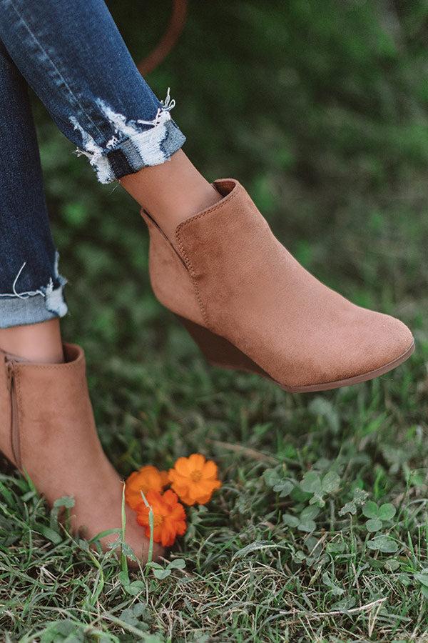 Impressions The Macon Faux Suede Bootie In Iced Mocha