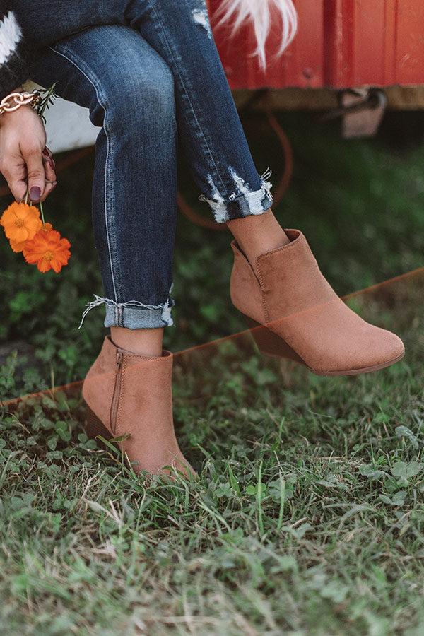 Impressions The Macon Faux Suede Bootie In Iced Mocha