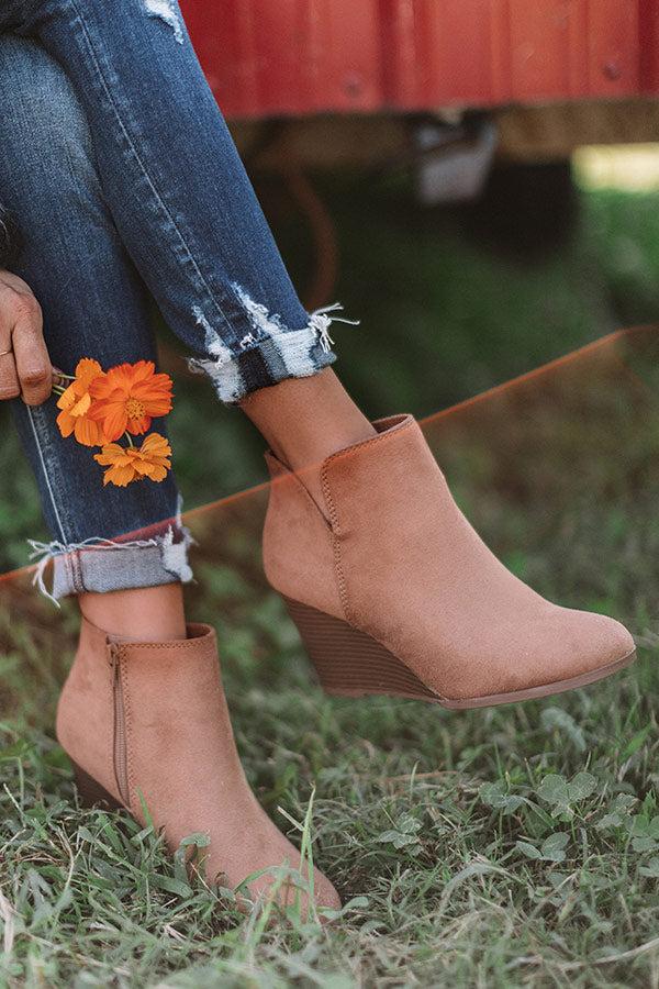 Impressions The Macon Faux Suede Bootie In Iced Mocha