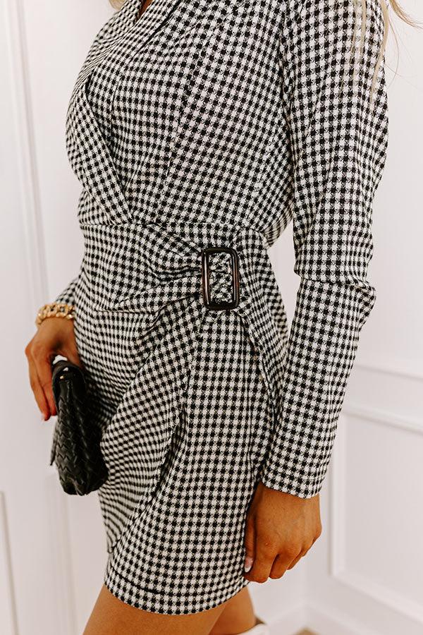 Impressions The Manhattan Houndstooth Dress In White