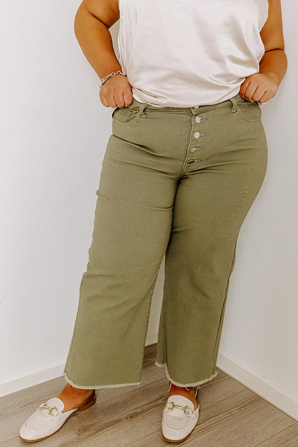 Impressions The McKenzie High Waist Jean In Sage Curves