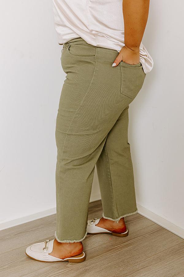 Impressions The McKenzie High Waist Jean In Sage Curves