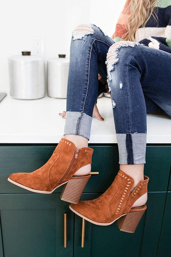 Impressions The McKinley Faux Suede Bootie in Maple