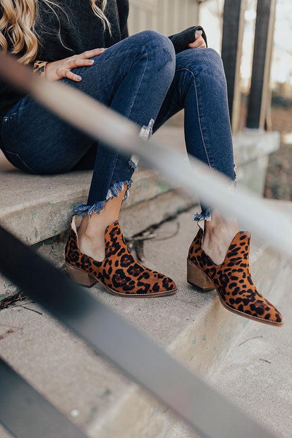 Impressions The Middleton Faux Suede Leopard Bootie