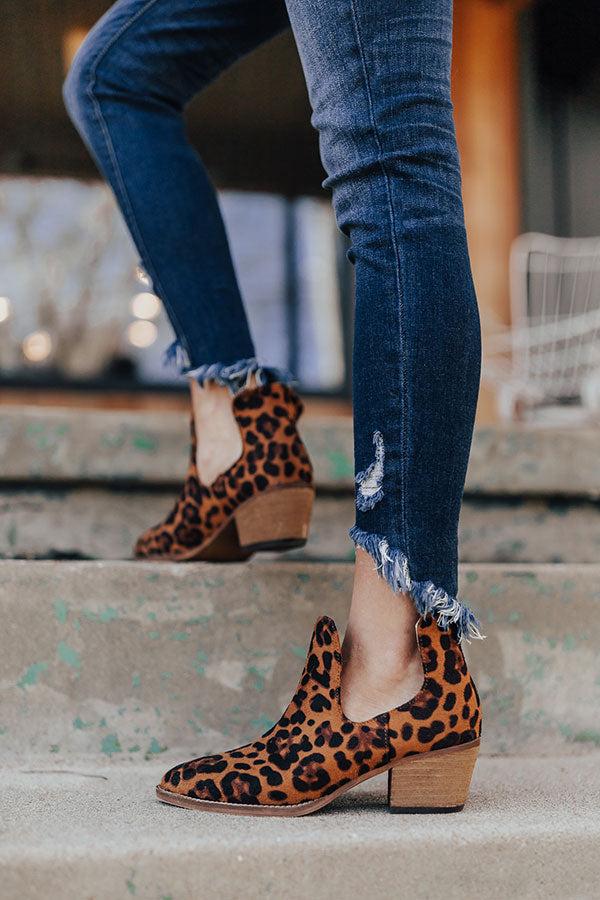 Impressions The Middleton Faux Suede Leopard Bootie