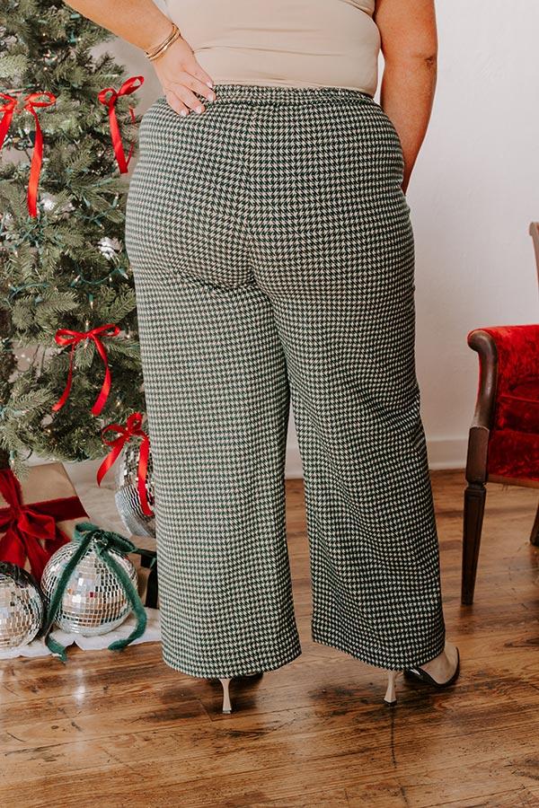 Impressions The Mila High Waist Houndstooth Pants Curves