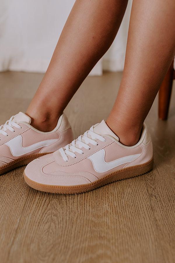 Impressions The Miley Faux Leather Sneaker In Blush