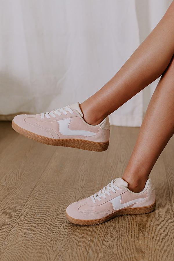 Impressions The Miley Faux Leather Sneaker In Blush
