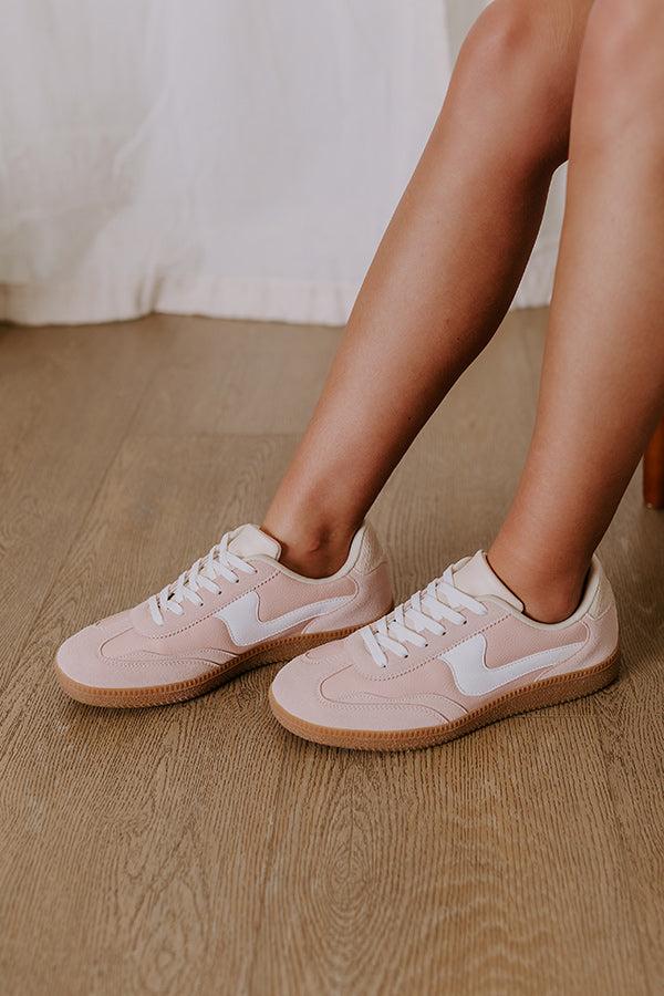 Impressions The Miley Faux Leather Sneaker in Blush