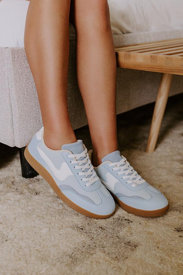 Impressions The Miley Faux Leather Sneaker In Sky Blue
