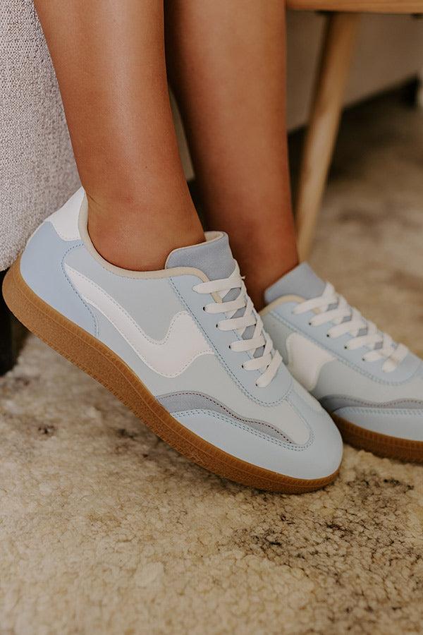 Impressions The Miley Faux Leather Sneaker In Sky Blue