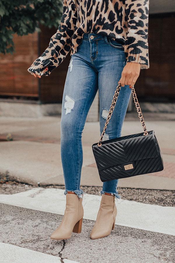 Impressions The Miller Faux Leather Bootie In Beige