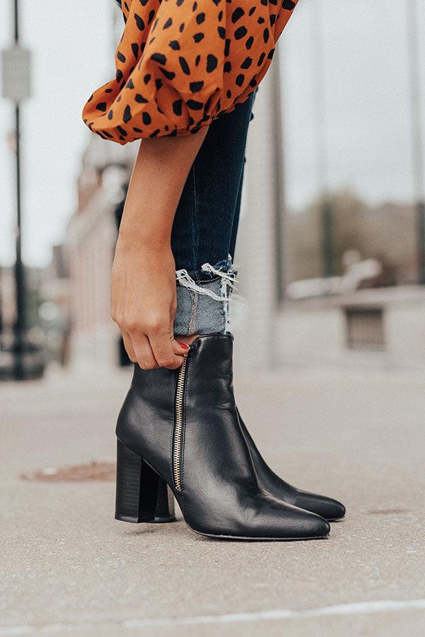 Impressions The Miller Faux Leather Bootie In Black