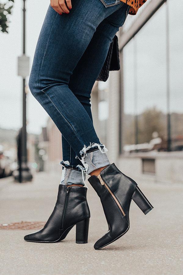 Impressions The Miller Faux Leather Bootie In Black
