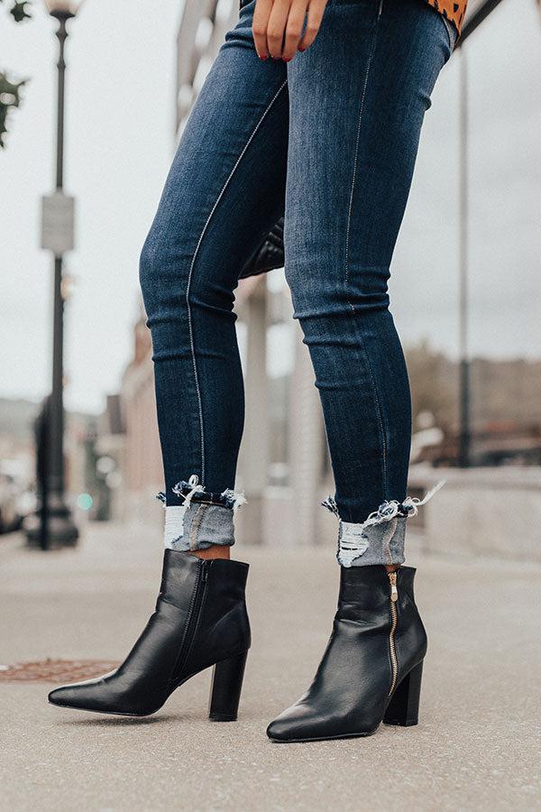 Impressions The Miller Faux Leather Bootie In Black