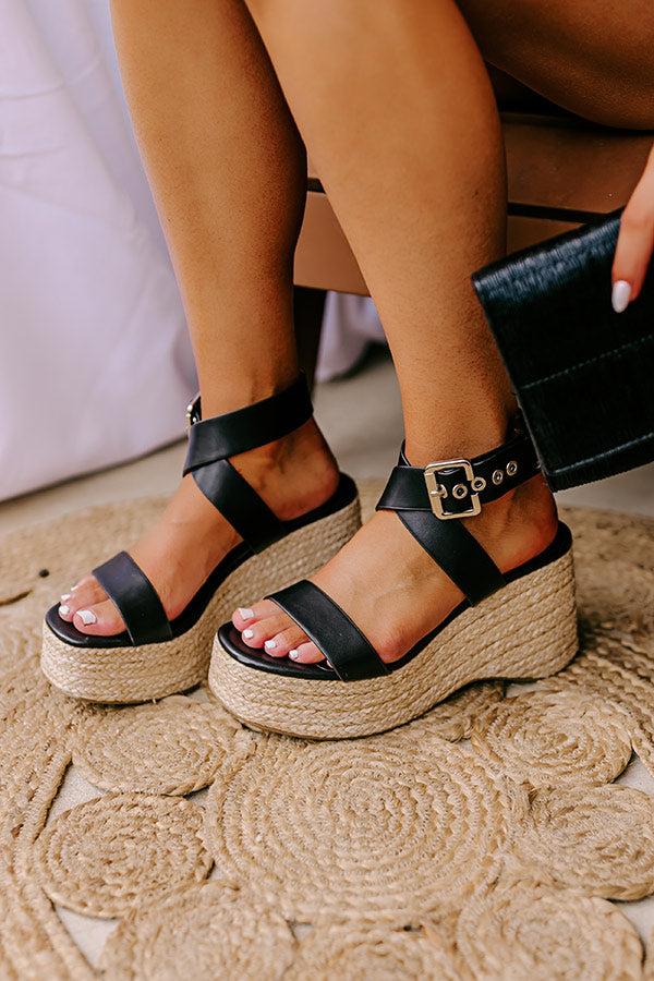 Impressions The Miranda Faux Leather Wedge In Black