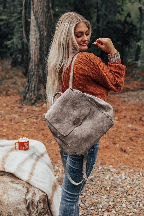 Impressions The Nabana Faux Leather Backpack In Grey