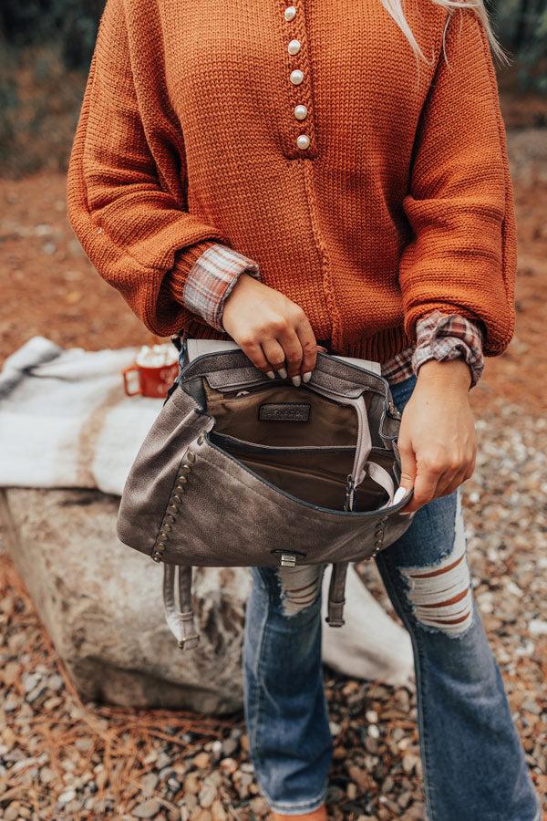 Impressions The Nabana Faux Leather Backpack In Grey