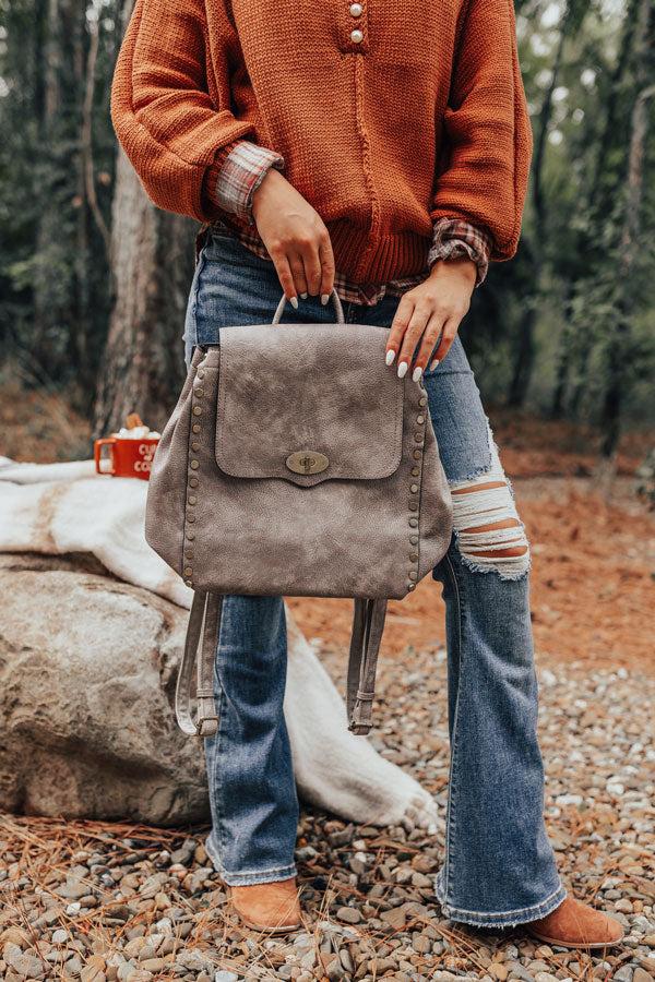 Impressions The Nabana Faux Leather Backpack In Grey