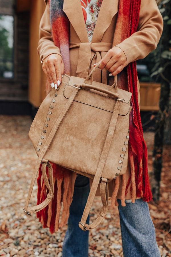 Impressions The Nabana Faux Leather Backpack In Light Tan