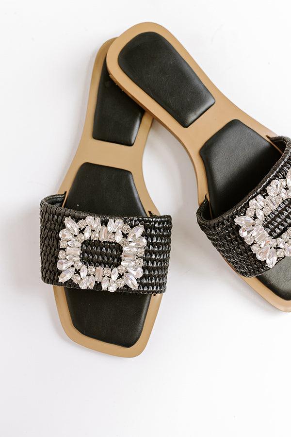 Impressions The Natalie Raffia Woven Sandal In Black