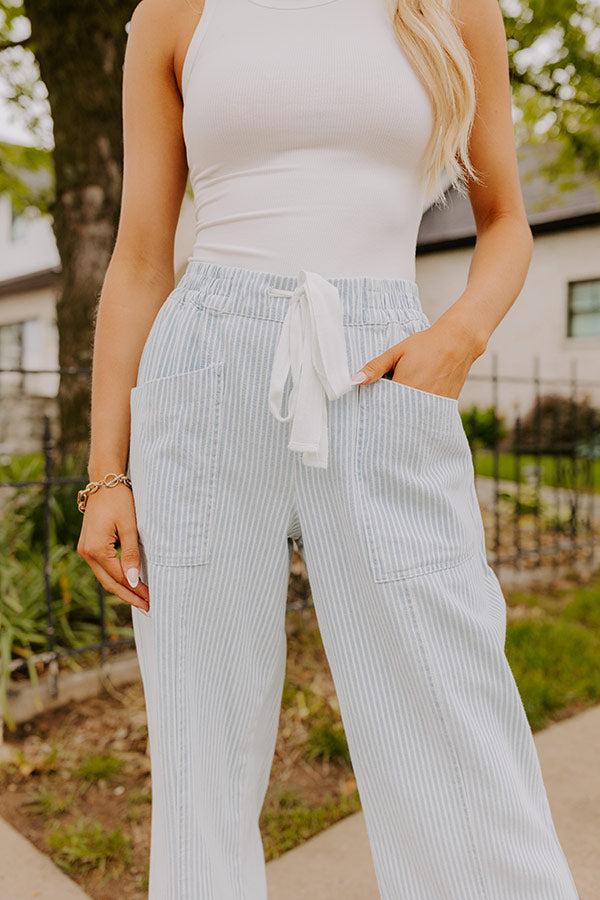 Impressions The Paisley High Waist Stripe Straight Leg Pants