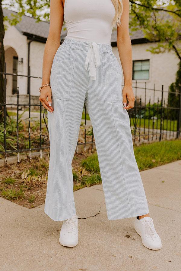 Impressions The Paisley High Waist Stripe Straight Leg Pants