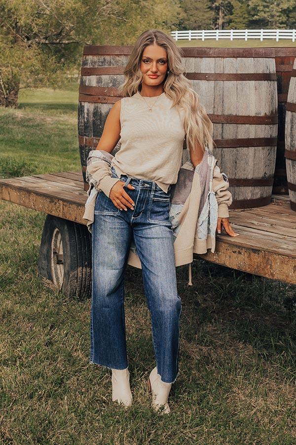 Impressions The Penny High Waist Wide Leg Jean in Dark Wash