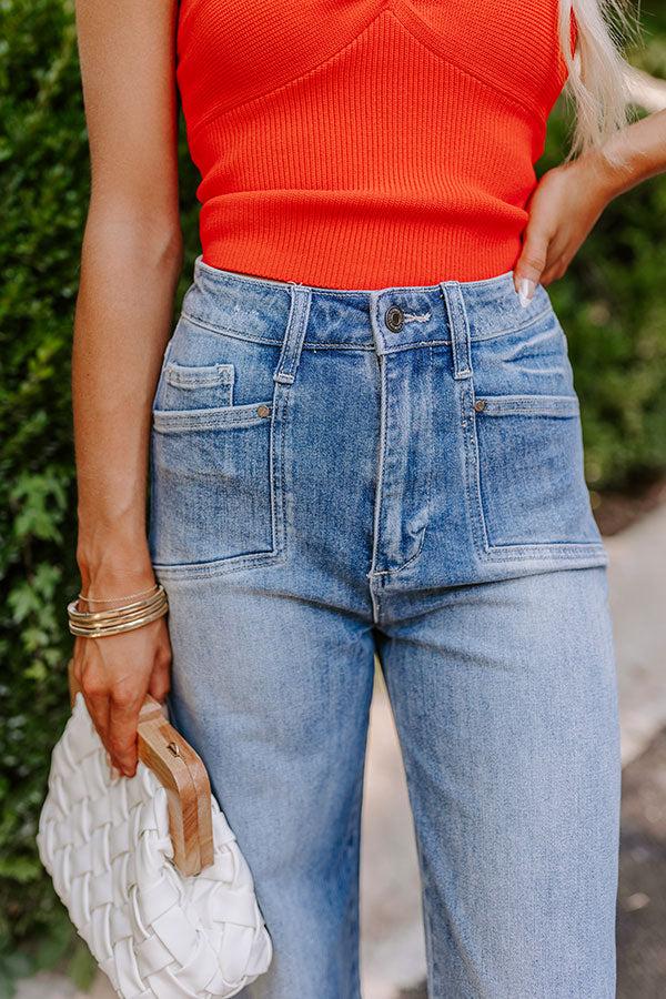 Impressions The Penny High Waist Wide Leg Jean In Medium Wash