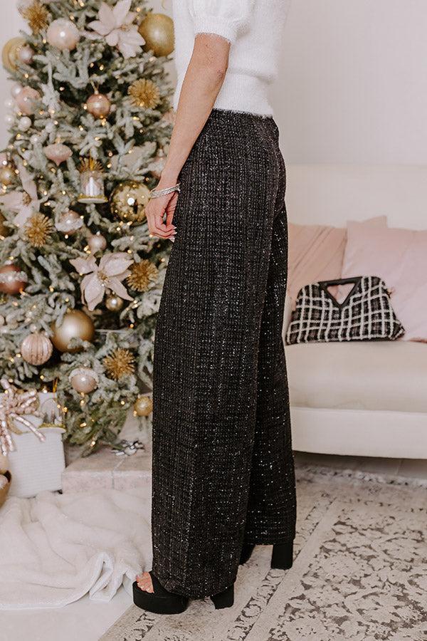 Impressions The Prescott High Waist Tweed Pants In Black