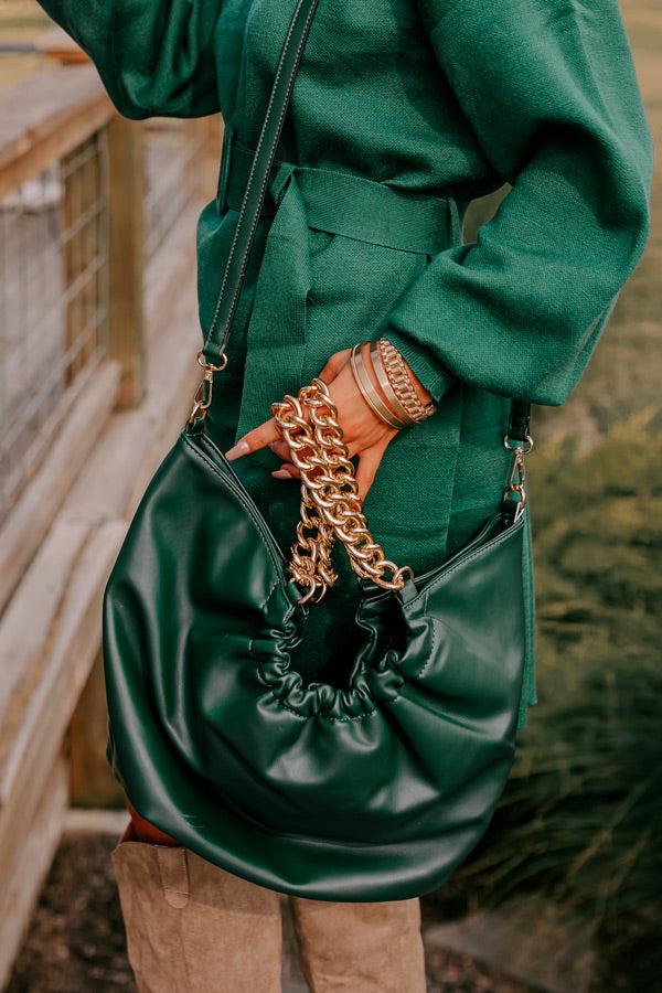 Impressions The Preston Faux Leather Tote In Hunter Green