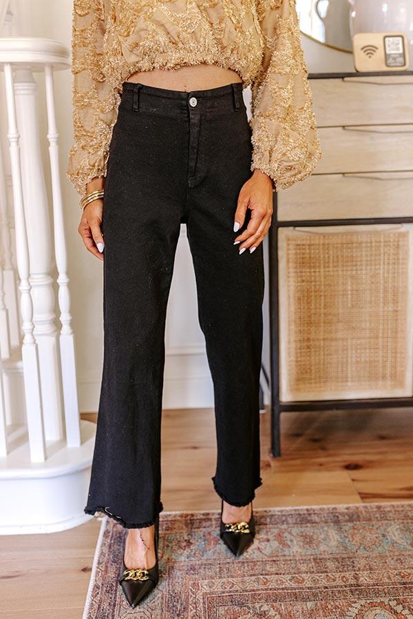 Impressions The Quinn High Waist Ankle Flare In Black