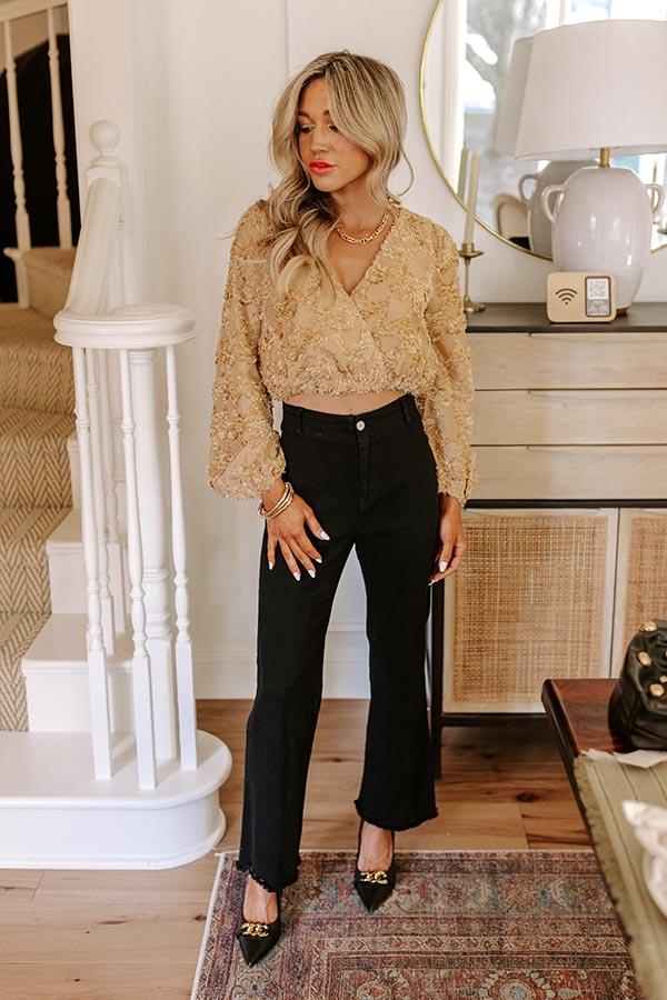 Impressions The Quinn High Waist Ankle Flare in Black