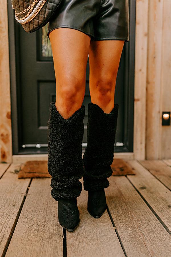 Impressions The Raelynn Sherpa Knee High Boot In Black