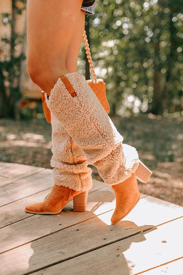 Impressions The Raelynn Sherpa Knee High Boot In Camel