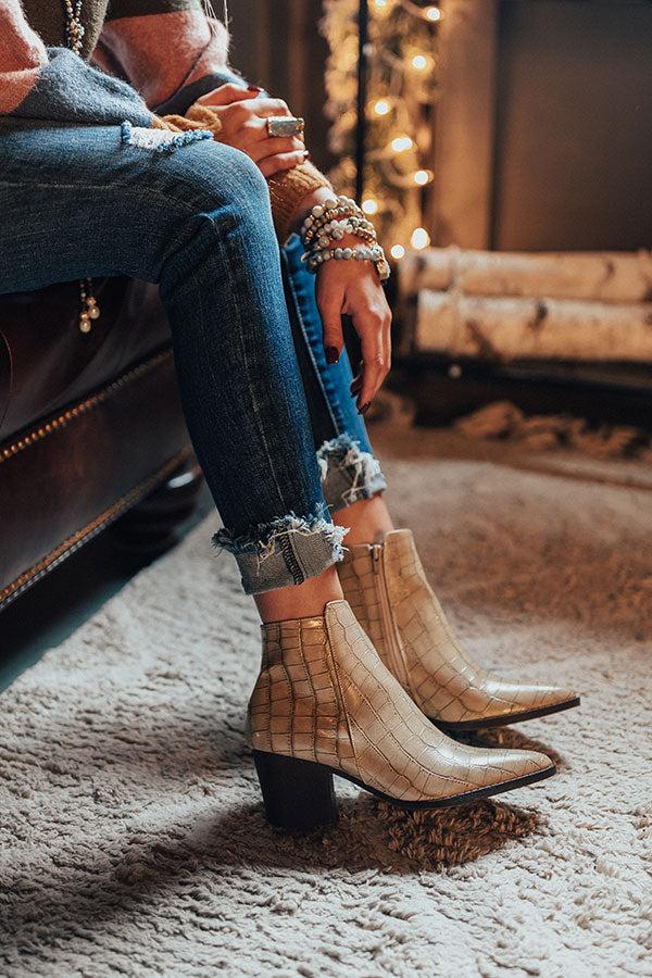 Impressions The Ramsey Faux Leather Bootie In Birch