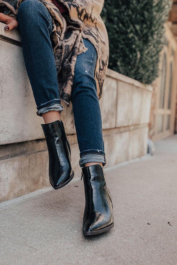Impressions The Ramsey Faux Leather Bootie In Black