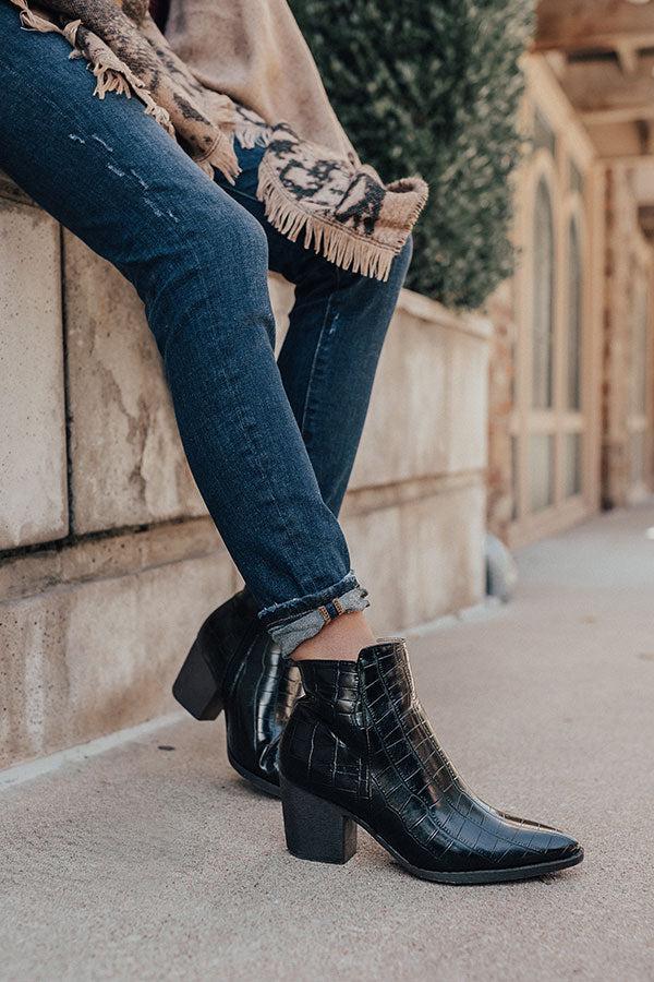 Impressions The Ramsey Faux Leather Bootie In Black