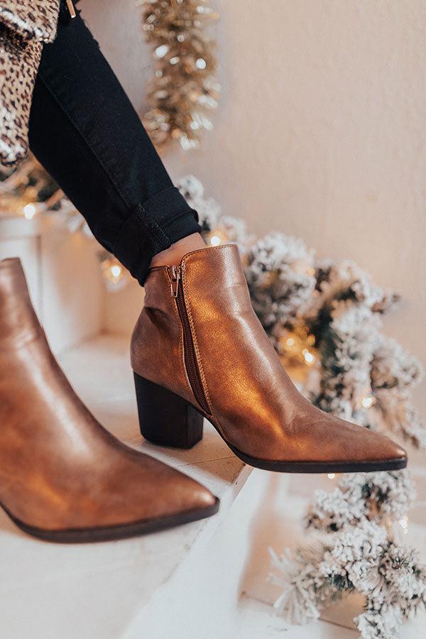 Impressions The Ramsey Faux Leather Bootie In Copper