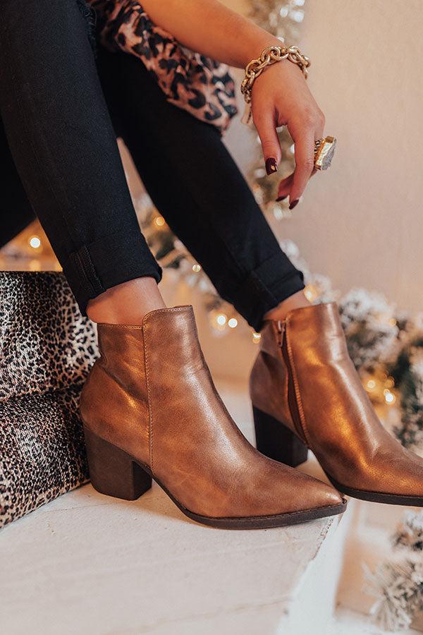 Impressions The Ramsey Faux Leather Bootie In Copper