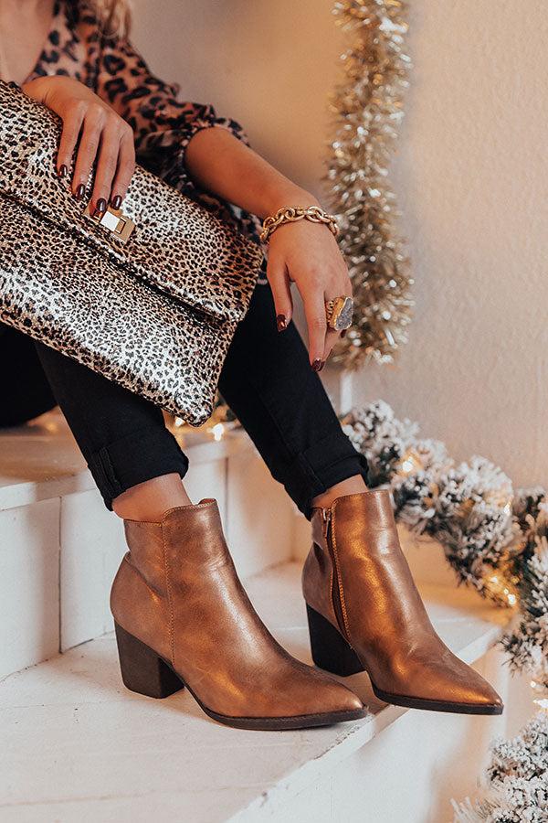 Impressions The Ramsey Faux Leather Bootie In Copper