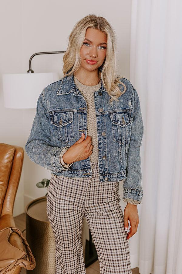 Impressions The Ronan Distressed Denim Jacket In Medium Wash