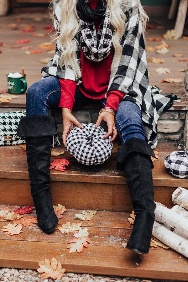 Impressions The Rosewood Thigh High Faux Suede Boot In Black