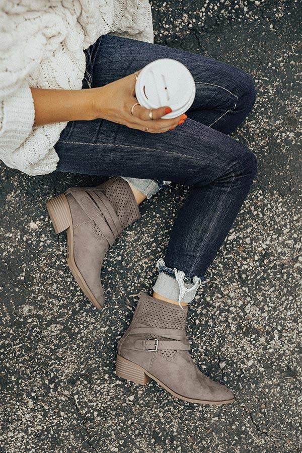 Impressions The Rylan Faux Suede Bootie in Charcoal