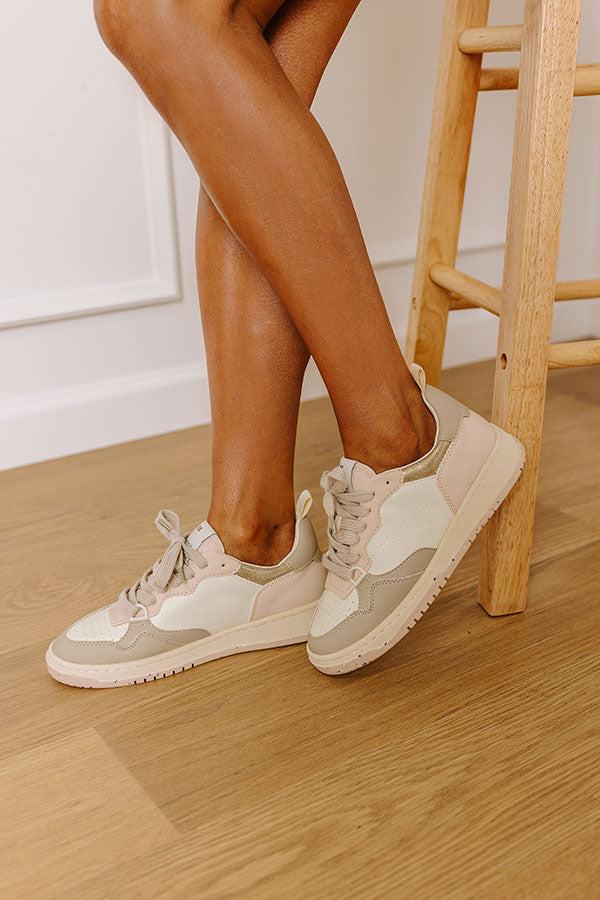 Impressions The Sadie Faux Leather Sneaker in Light Pink