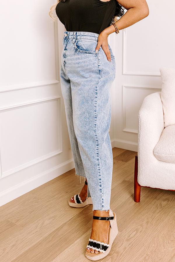 Impressions The Skylar High Waist Wide Leg Crop Jean Curves