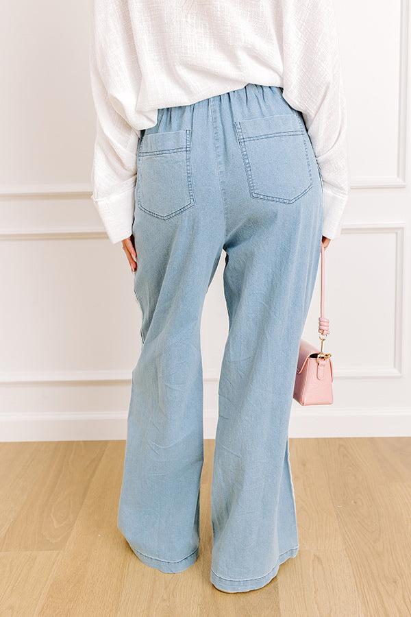 Impressions The Sofia Midrise Wide Leg Pants In Ivory