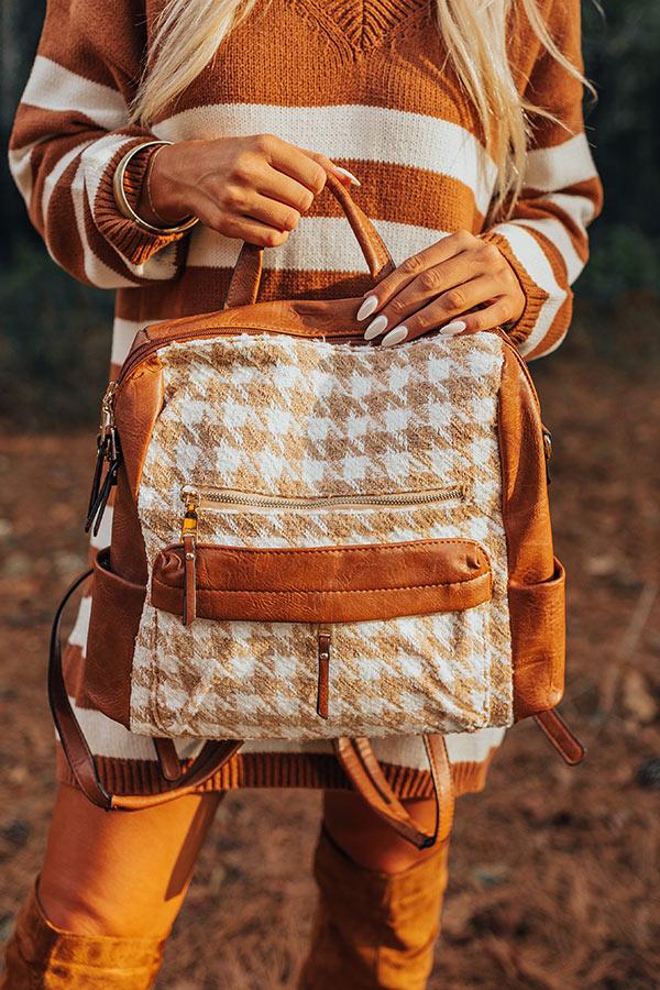 Impressions The Stevie Faux Leather Houndstooth Backpack